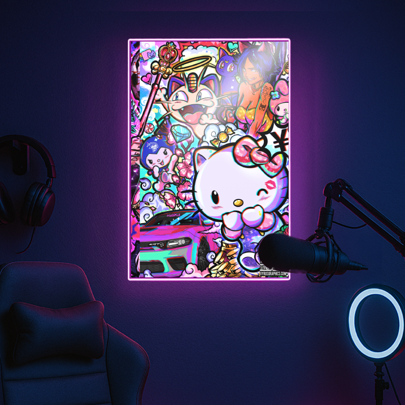 Thumbnail: L$D 22 Hell Cats and Hello Kitty's  - Acrylic Print 24x16