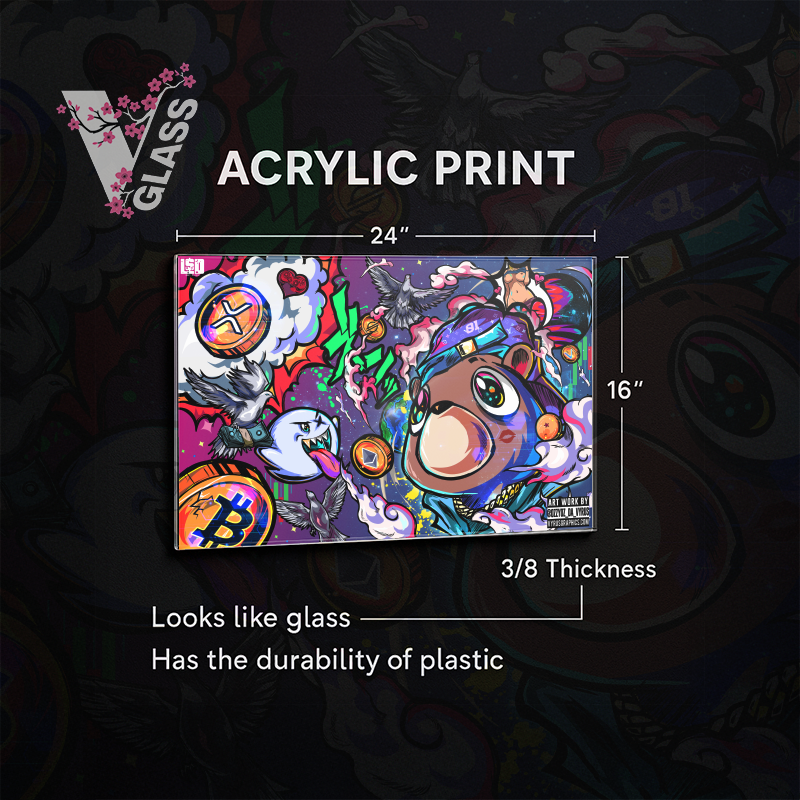 Thumbnail: L$D 01 Crypto Bear - Acrylic Print 24x16