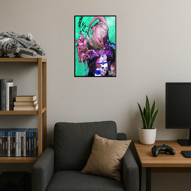 Thumbnail: Majin Buu- Rockstar Buu - Acrylic 24x16