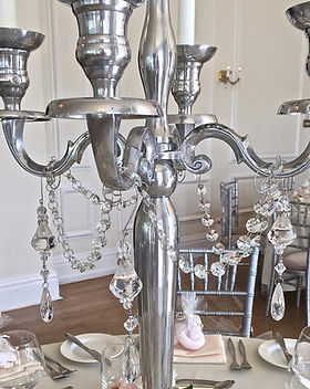Crystal strings for candelabra