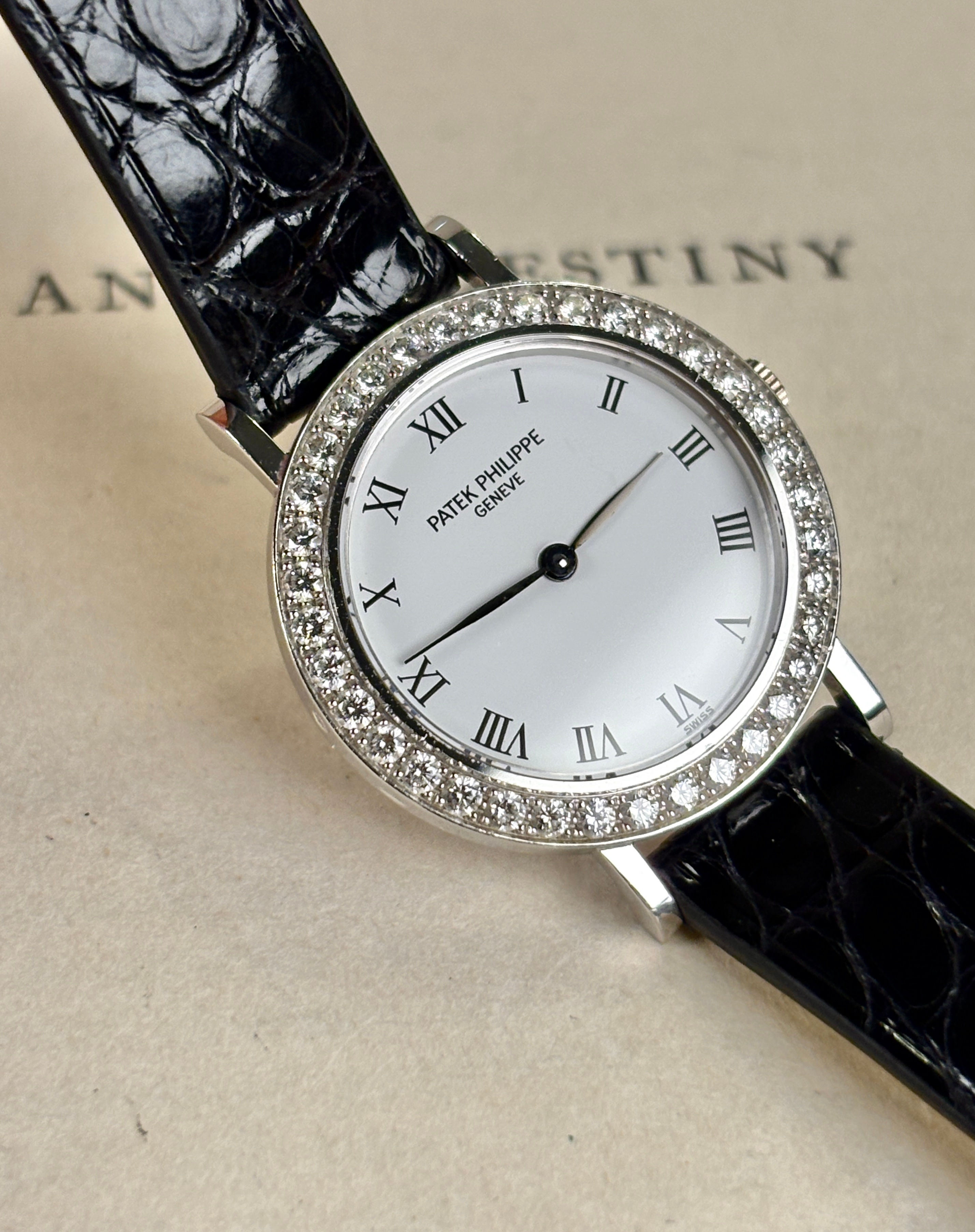 Patek Philippe Calatrava Diamonds 18k White Gold