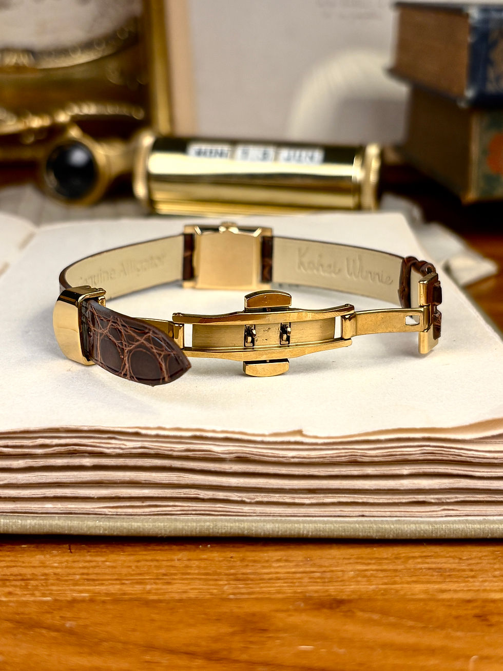 Thumbnail: ROLEX 18k Solid Gold Square Linen Dial