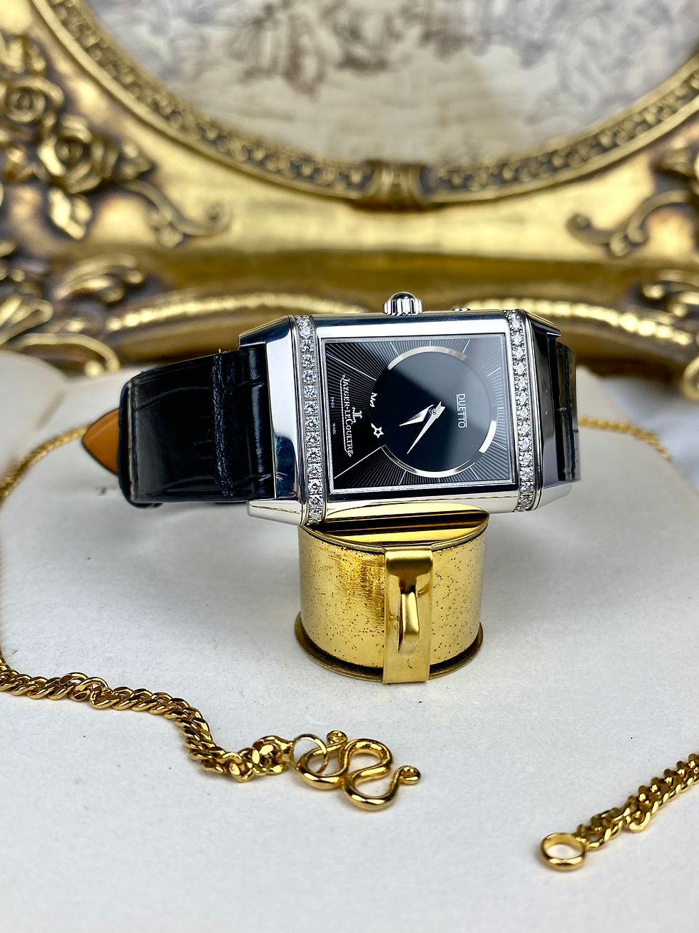 Thumbnail: Jaeger-LeCoultre Reverso Classic Original Diamonds Dual Face Black & White Men’s