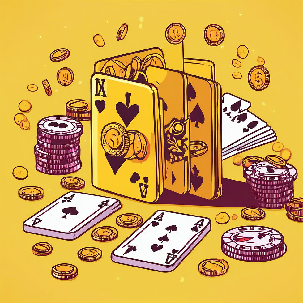 GAMBLING ADDICTION YELLOW BACKROUND CARDS AND COINS.jpg