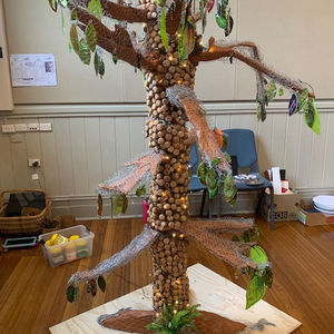 Environmental Pledge tree, made from all recycled materials.
