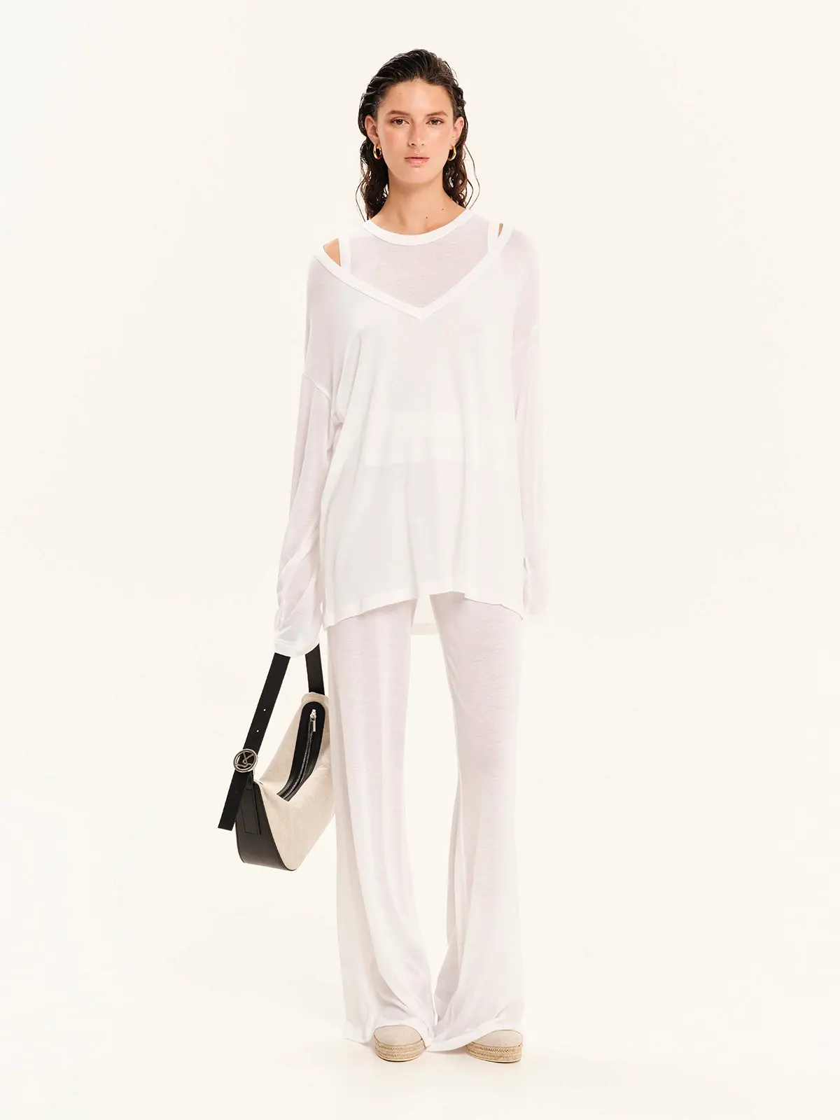 Long-Sleeved Blouse- Illusionary