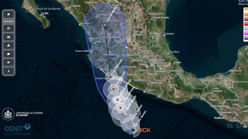 Se forma tormenta tropical 'Rick' en el Pacífico