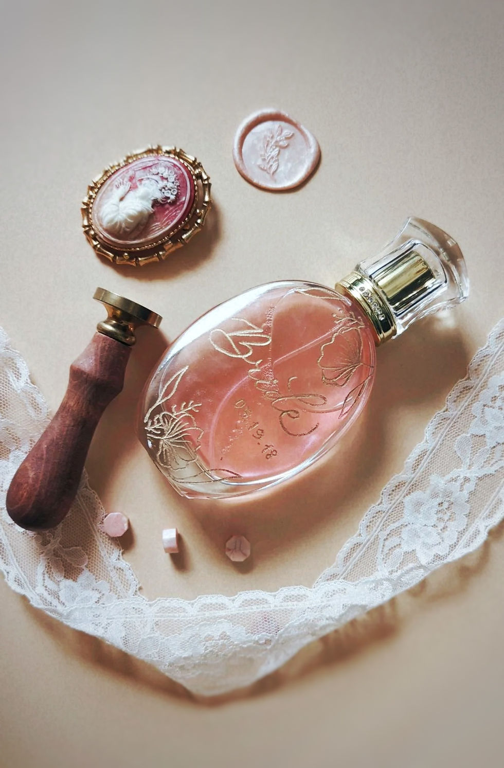 Thumbnail: Elegant Hand Engraved Perfume Bottle | Elegant Wedding Gift