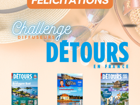Challenge Détours en France : Bravo aux gagnants