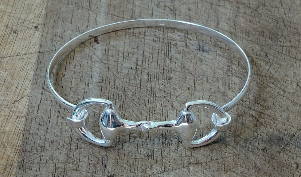 Thumbnail: Sterling Silver Snaffle Bangle