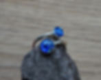 Thumbnail: Sterling Silver Blue Opal Circle Ring