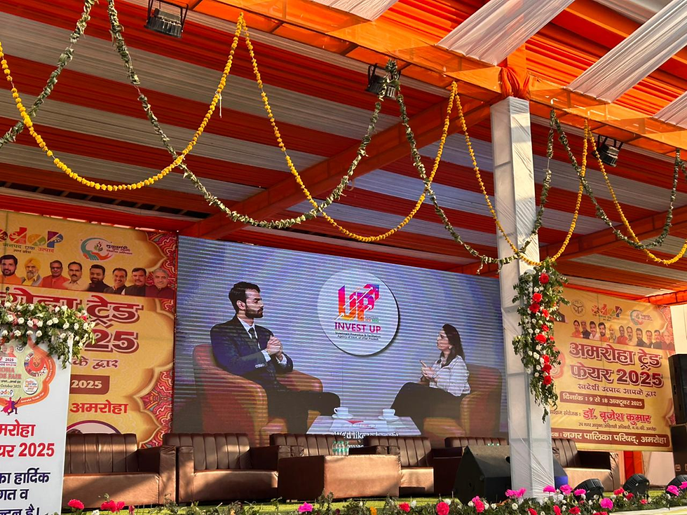 अमरोहा में सीएम युवा कांक्लेव और निवेशक सम्मेलन का भव्य आयोजन।