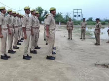 आरटीसी कैंपस डिडौली में शुक्रवार परेड की सलामी ली, पुलिस अधीक्षक अमरोहा ने किया निरीक्षण