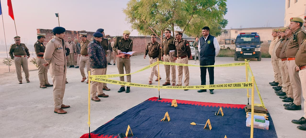 डिडौली में शुक्रवार परेड का निरीक्षण।