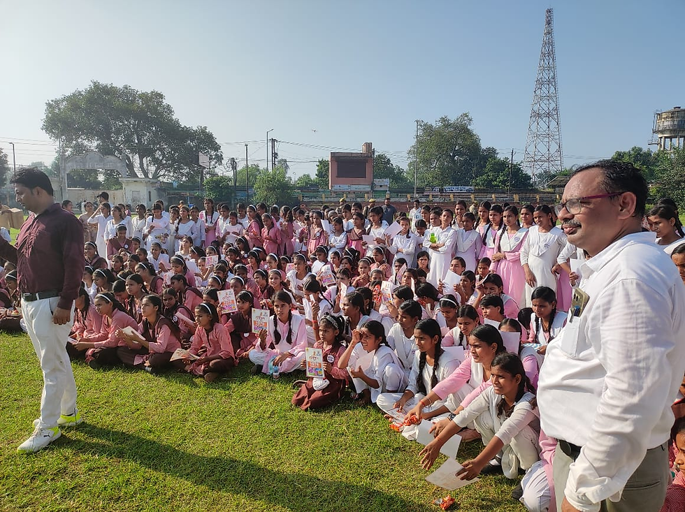 अमरोहा में Run for Unity: छात्राओं ने दिखाया जोश और सशक्तिकरण