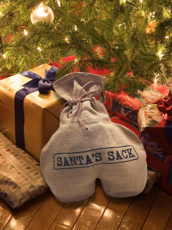 Text A POtato Funny Christmas Sack Santa's Balls Ball Gift Bag NOvelty Hilarius Different