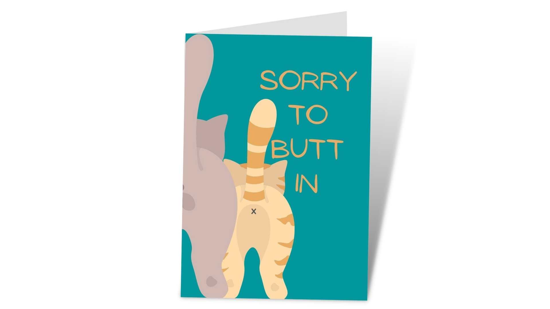 CAT BUTT CARD