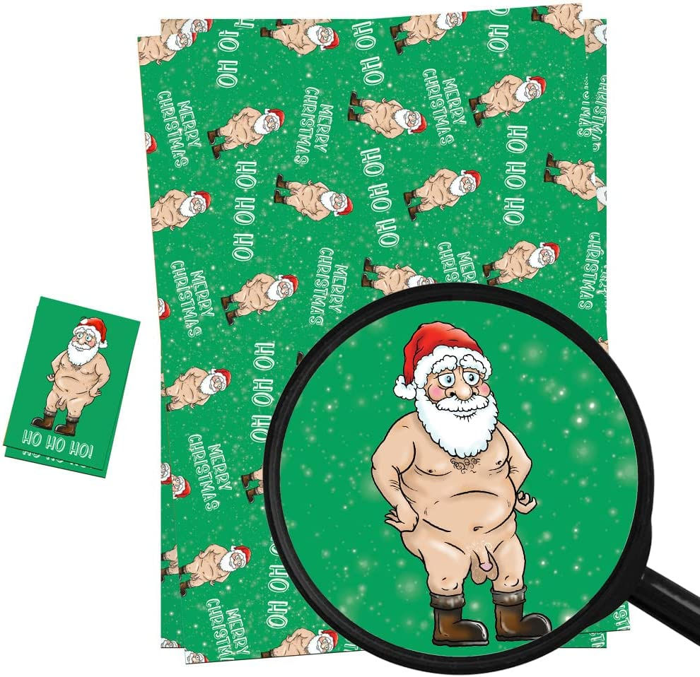 NAKED SANTA GIFT WRAP
