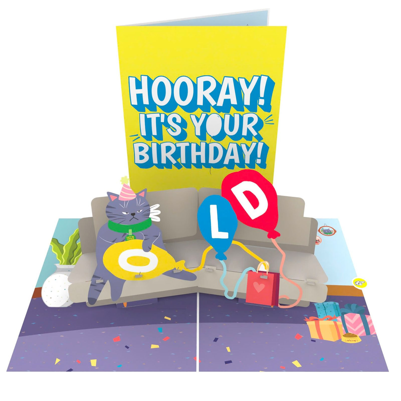 Hooray You're Old Pop Up Card