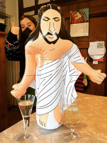 Text A Potato Potatoe Inflatable Jesus gift exploding prank confetti glitter cannon box po