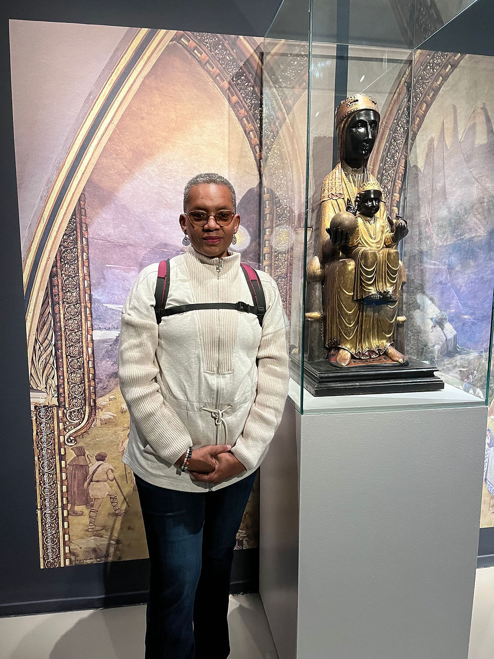 This is.a replica of the Black Madonna. Taking a picture with the real Black Madonna felt irreverant. Super grateful!