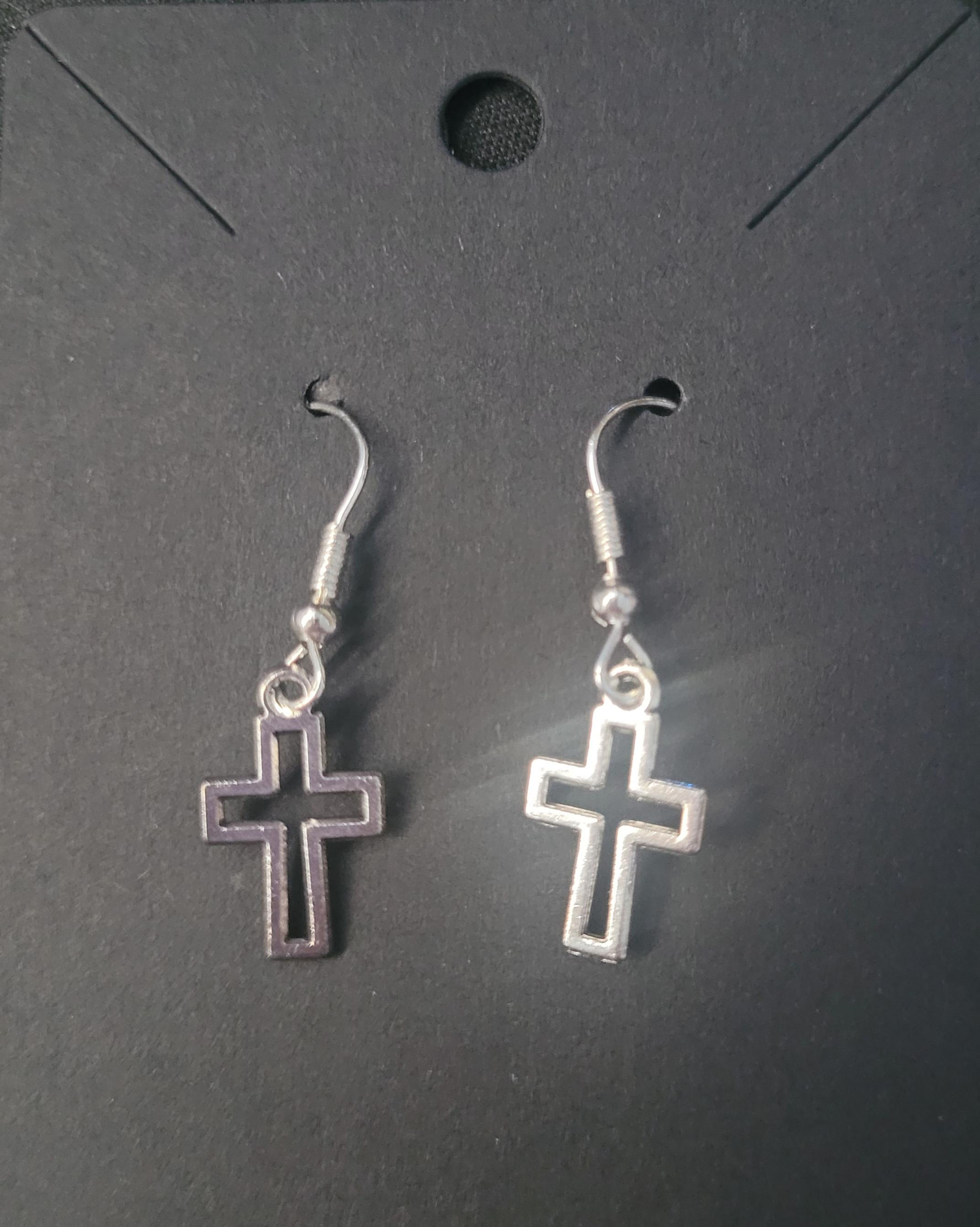 Hollow Cross Earrings