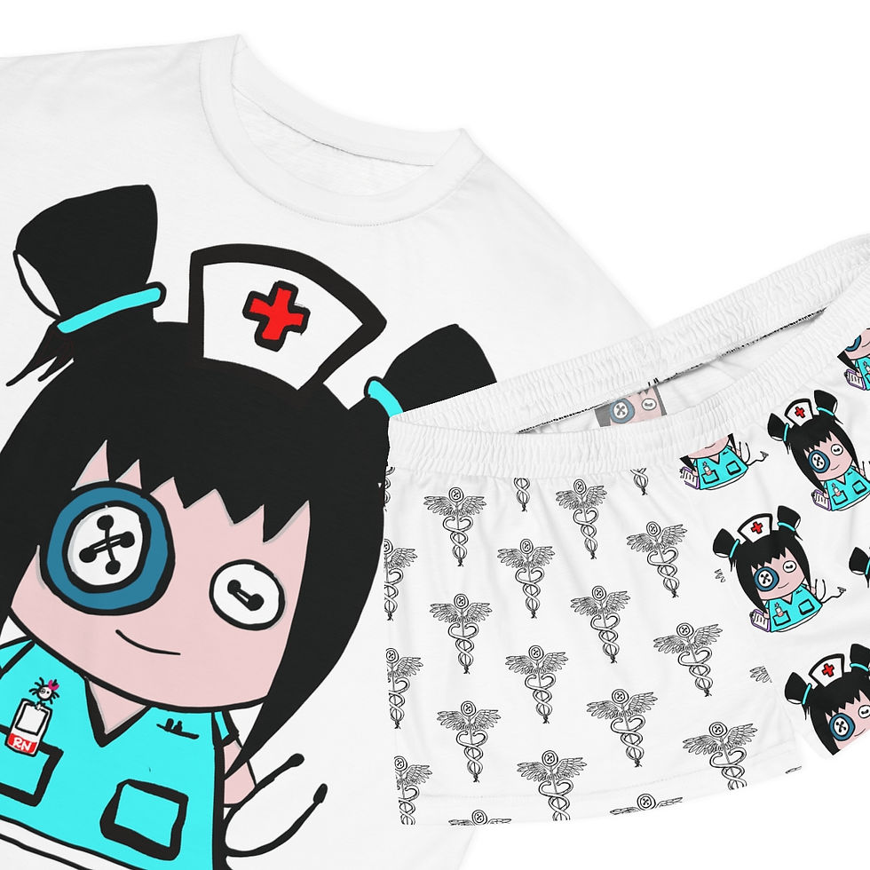 Thumbnail: Women's Short Pajama Set (AOP)