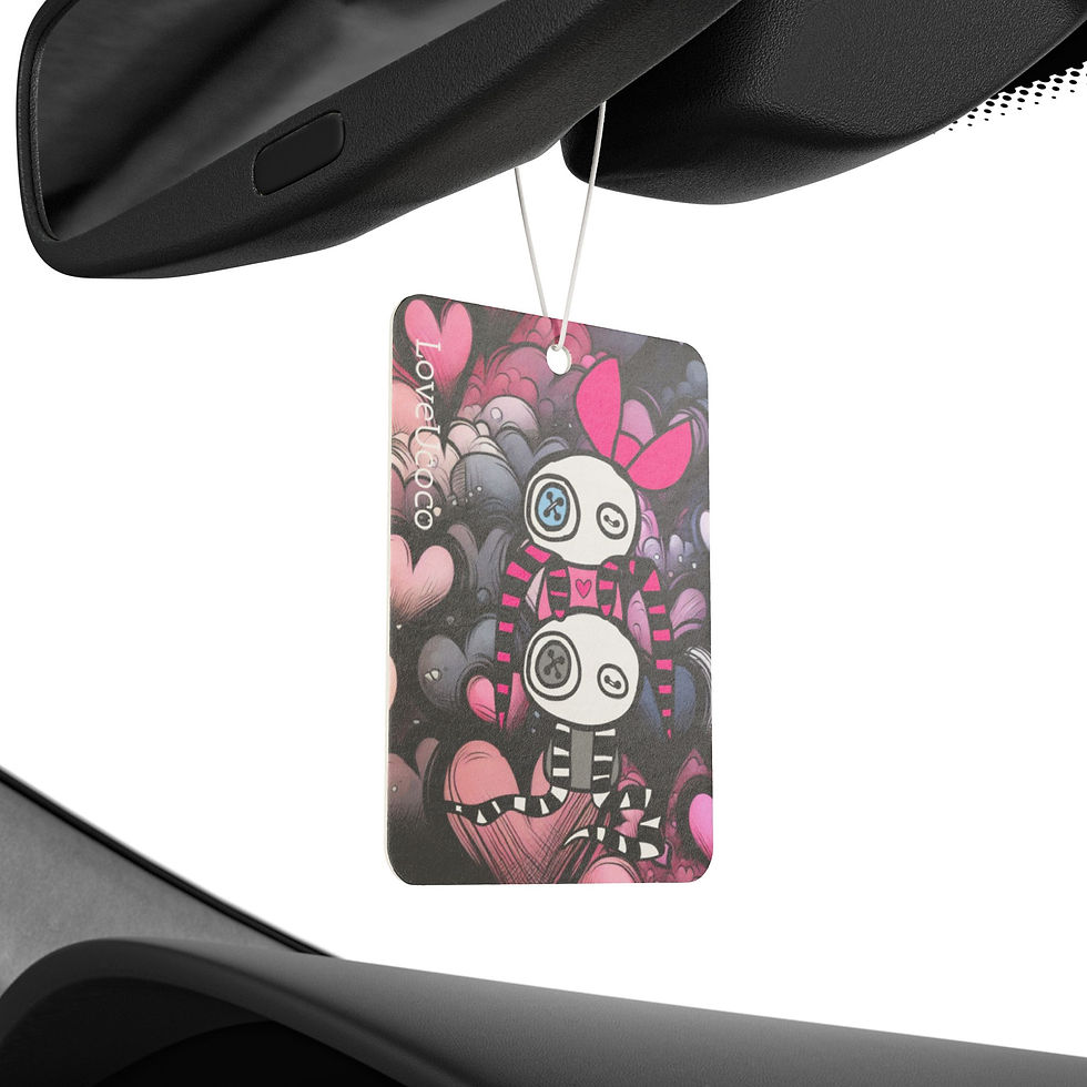 Thumbnail: Cute Heart-Themed Car Air Freshener - Fun Aromatic Decoration for Your Vehicle