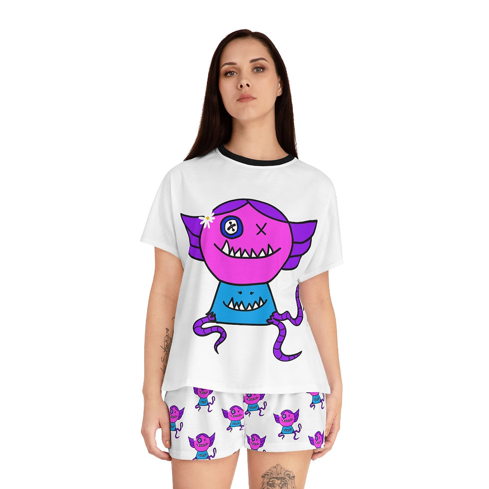 Thumbnail: Women's Short Pajama Set (AOP)
