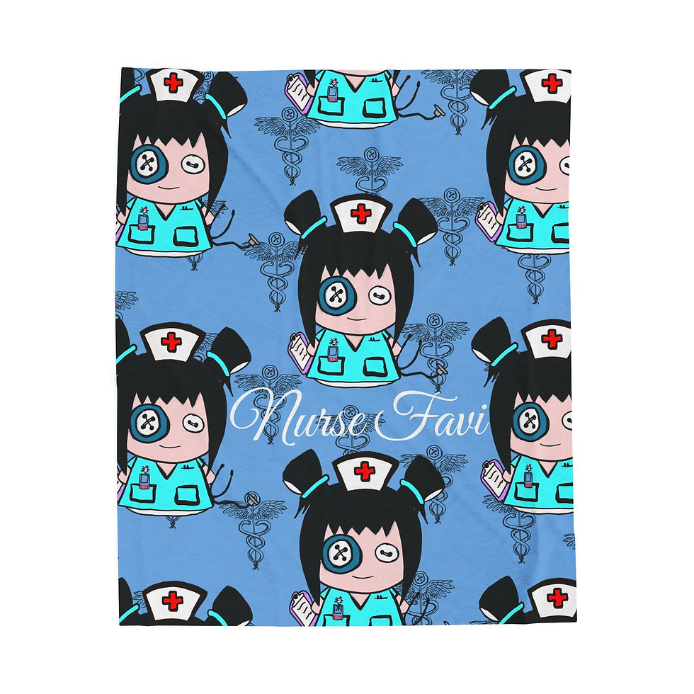 Nurse Favi Velveteen Plush Blanket, Cozy Gift for Nurses, Personalized