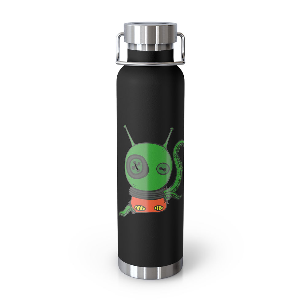Thumbnail: Cute Alien Vacuum Insulated Water Bottle - 22oz Adventure Flask