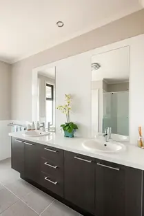 dark brown bathroom vanity