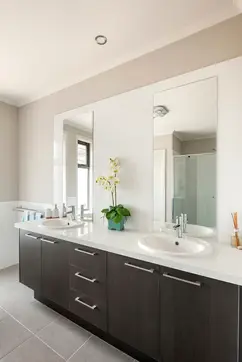 dark brown bathroom vanity