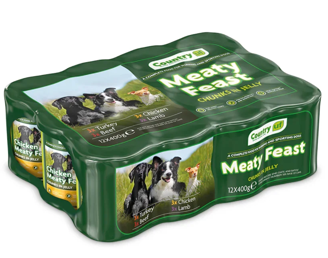 Country UF Meaty Feast Dog Food 400g 12-Pack