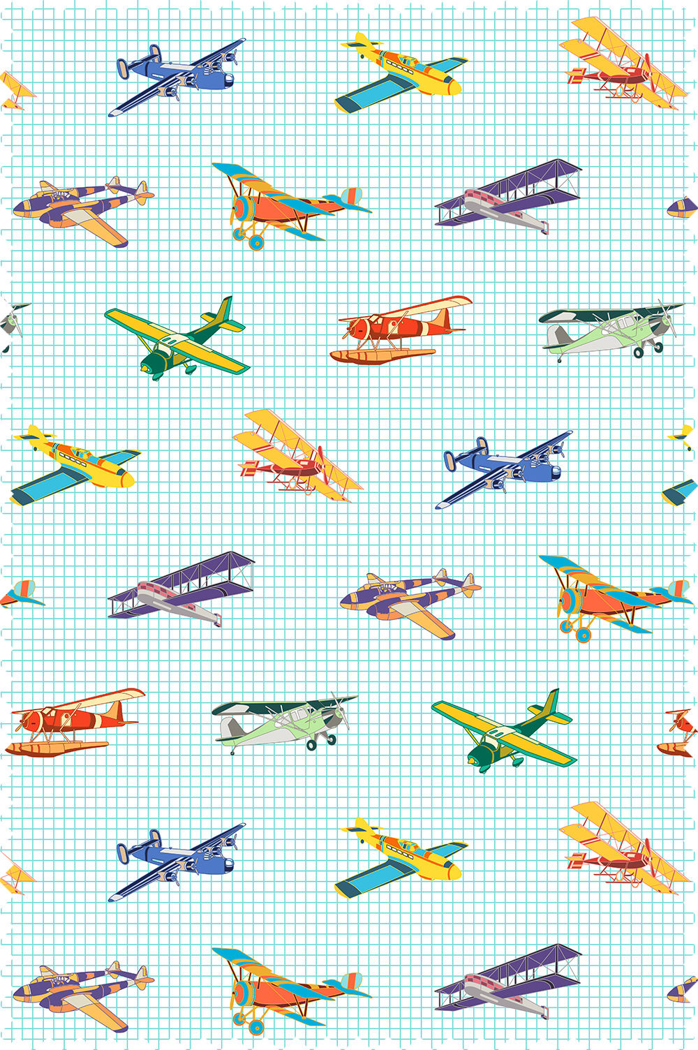 AIRPLANE COLOR FABRIC