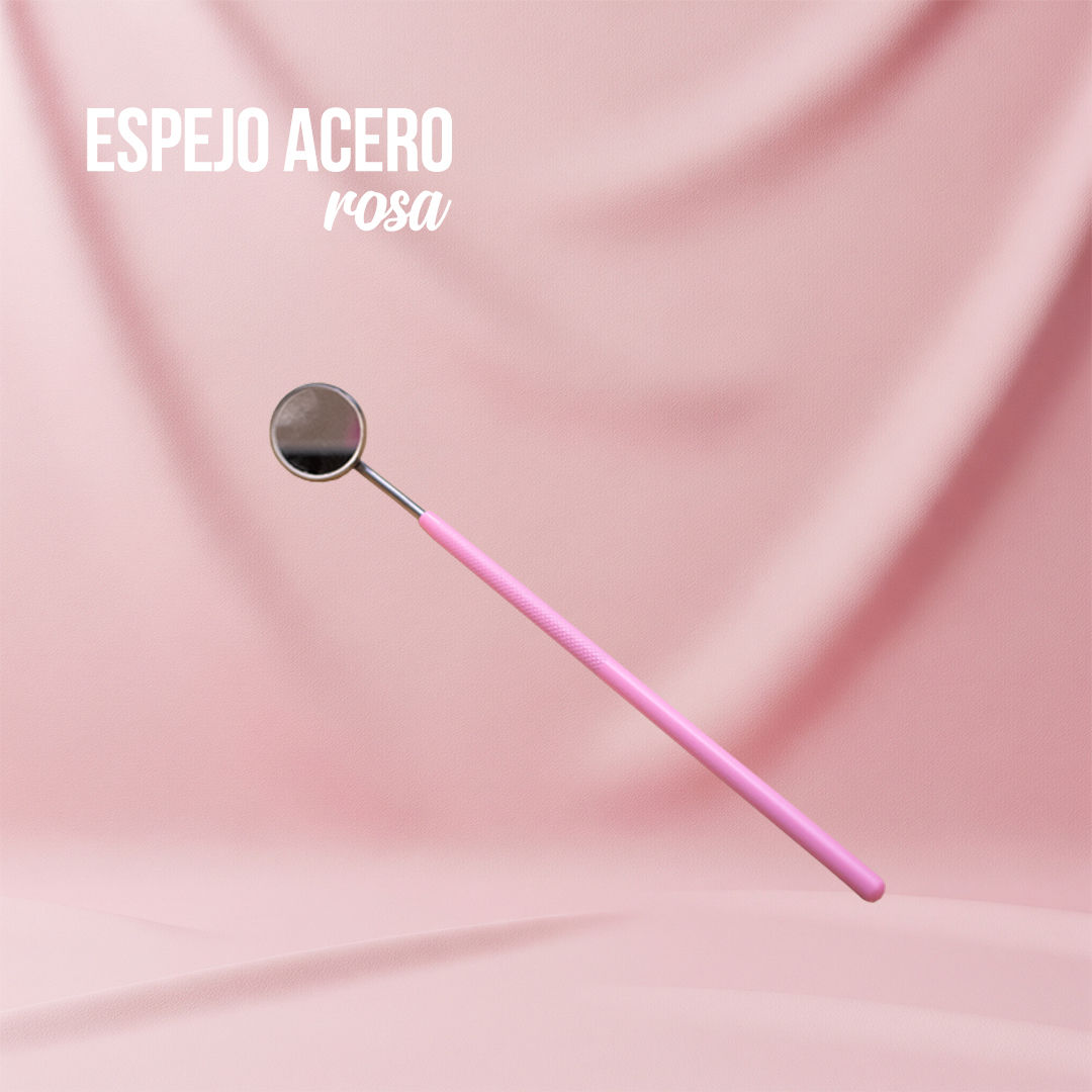 Espejo Acero Rosa