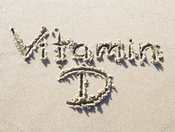 Strand mit der Schrift Vitamin D