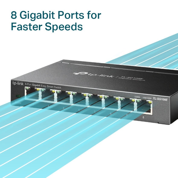 Thumbnail: tp-link 8-Port Gigabit Easy Smart Switch TL-SG108E