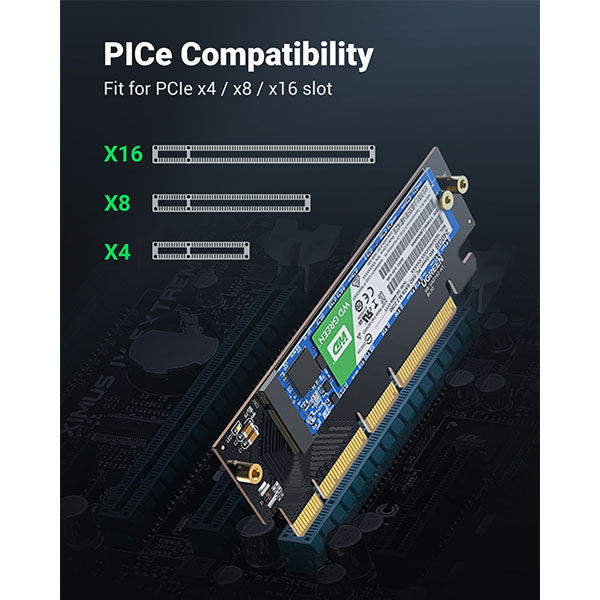Thumbnail: UGREEN PCIe 4.0(16×) to M.2 NVMe Expansion Card CM465 30715