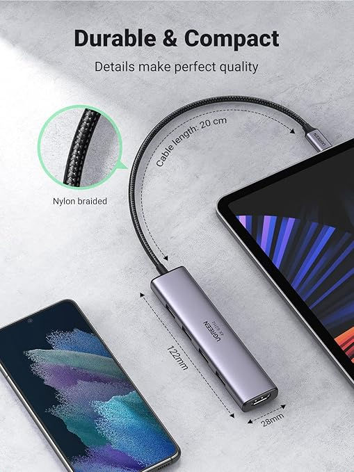 Thumbnail: UGREEN USB-C Multifunction Adapter , USB C Hub 5 in 1, 4K HDMI to USB C CM478