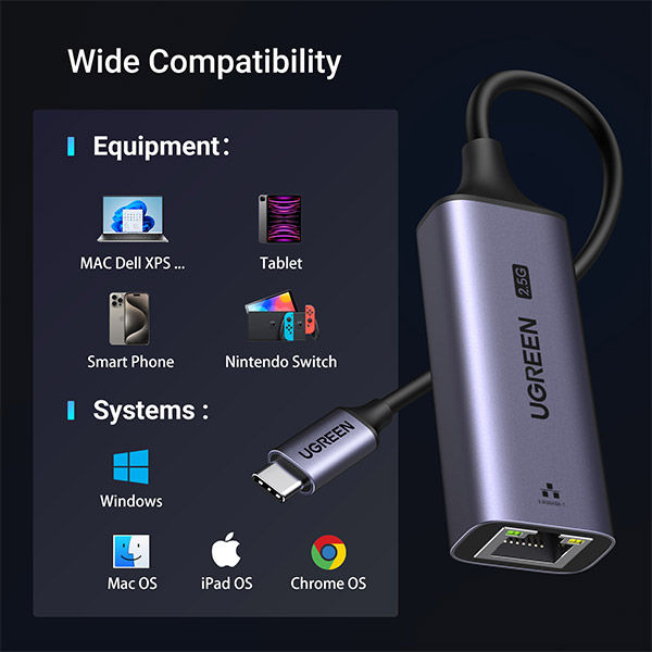 Thumbnail: UGREEN USB-C to RJ45 2.5G Ethernet Adapter CM648