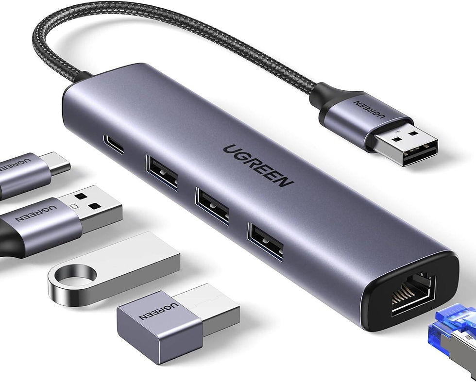 Thumbnail: UGREEN USB3.0 to 3×USB3.0 +RJ45 (1000M) Ethernet Adapter Type-C Power Supply CM4
