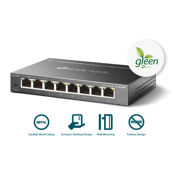 Thumbnail: tp-link 8-Port Gigabit Easy Smart Switch TL-SG108E