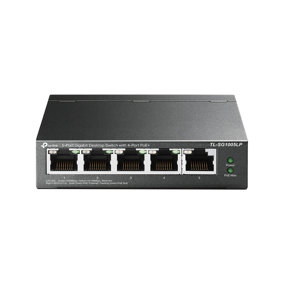 4× Gigabit PoE+ Ports 1× Gigabit non-PoE Port TL-SG1005LP