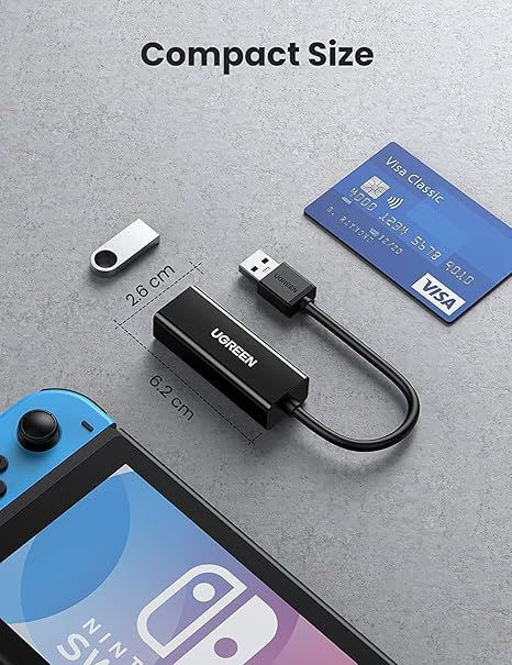 Thumbnail: UGREEN USB 3.0 Gigabit Ethernet Adapter (Black) CR111