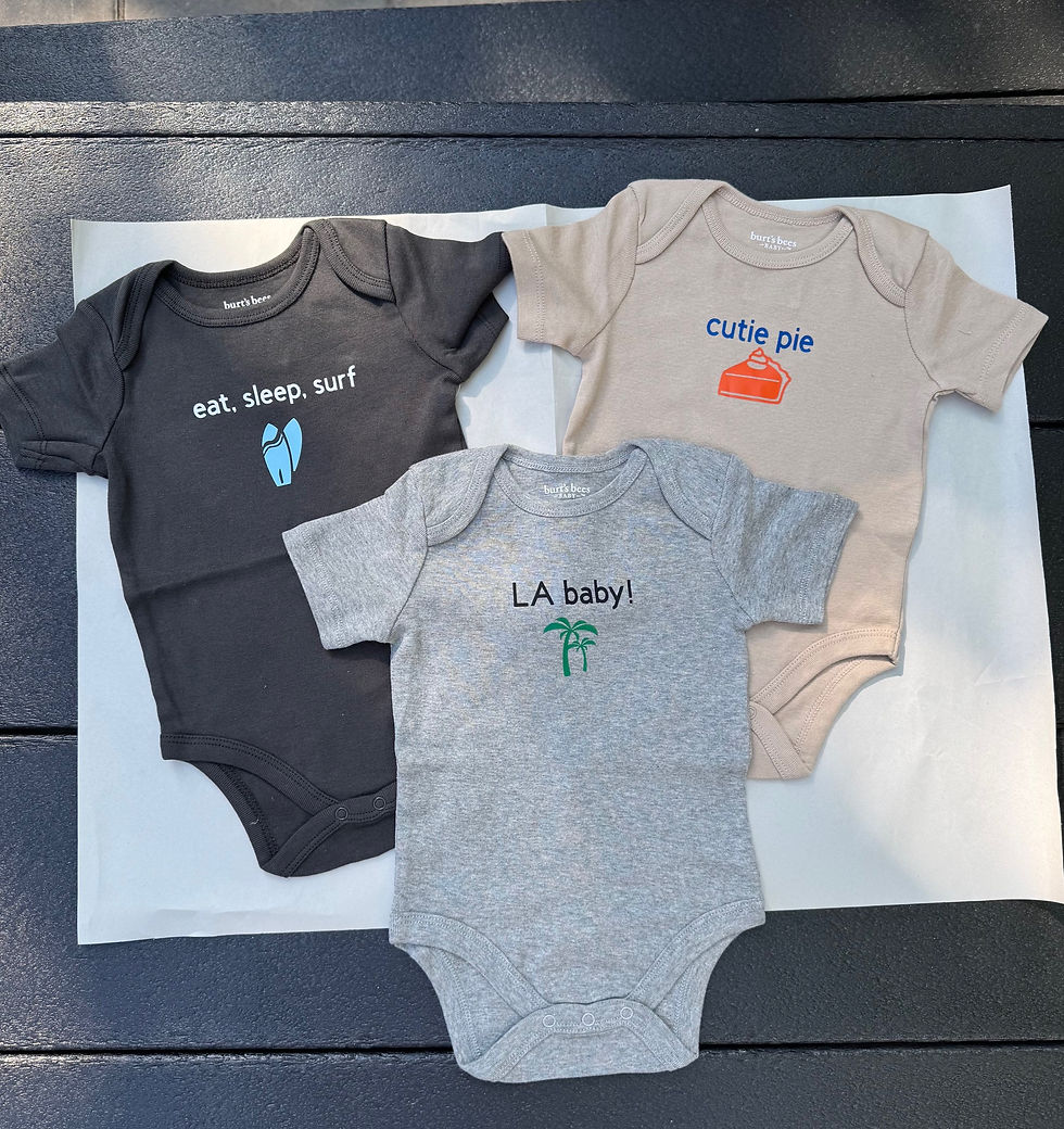 Custom baby onesies. Would love to make more!