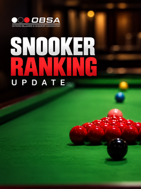 OBSA Snooker Ranking Update (September 1, 2026 - current date)