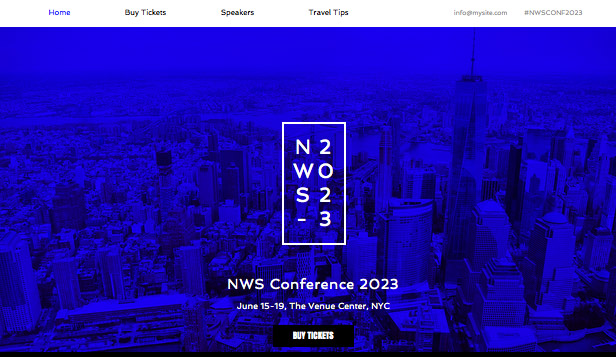 conference website template
