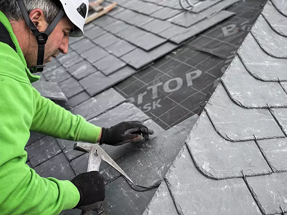 Dachdecken Schiefer WANDWERK Mitarbeiter