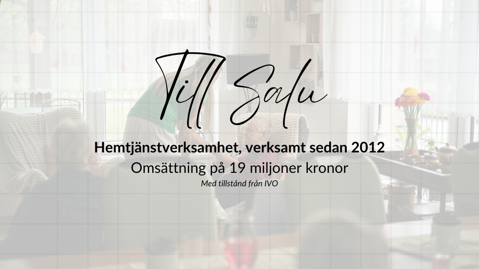 Hemtjänstverksamhet till salu – Stockholm bild 1